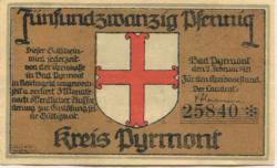 Pyrmont (Bad) - Kreis - 2.2.1921 - 25 Pfennig 