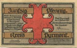 Pyrmont (Bad) - Kreis - 2.2.1921 - 50 Pfennig 