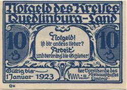 Quedlinburg - Kreis - - 1.1 1923 - 10 Pfennig 