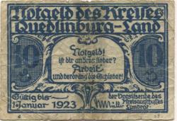 Quedlinburg - Kreis - - 1.1 1923 - 10 Pfennig 