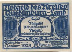 Quedlinburg - Kreis - - 1.1 1923 - 10 Pfennig 