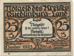 Quedlinburg - Kreis - - 1.1 1923 - 25 Pfennig 