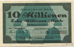 Quedlinburg - Stadt - September 1923 - 10 Millionen Mark