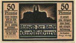 Quedlinburg - Stadt - Juli 1921 - 50 Pfennig