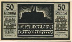 Quedlinburg - Stadt - Juli 1921 - 50 Pfennig 