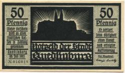 Quedlinburg - Stadt - Juli 1921 - 50 Pfennig