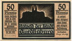 Quedlinburg - Stadt - Juli 1921 - 50 Pfennig