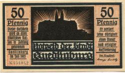 Quedlinburg - Stadt - Juli 1921 - 50 Pfennig 