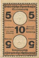 Quedlinburg - Städtische Sparkasse, Rathaus und Bahnhofstr. 1 - -- - 10 Pfennig 