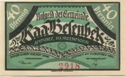 Raa-Besenbek - Gemeinde - - 31.12.1921 - 40 Pfennig 