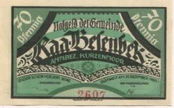 Raa-Besenbek - Gemeinde - - 31.12.1921 - 70 Pfennig 