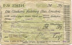 Radeburg - Stadtgirokasse - 15.8.1923 - 500000 Mark 