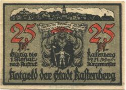 Rastenberg (Bad) - Stadt - 1.9.1921 - 25 Pfennig