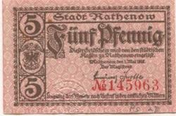 Rathenow - Stadt - 1.5.1917 - 5 Pfennig