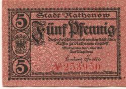 Rathenow - Stadt - 1.5.1917  - 5 Pfennig 