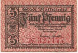 Rathenow - Stadt - 1.5.1917  - 5 Pfennig 