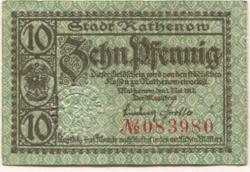 Rathenow - Stadt - 1.5.1917  - 10 Pfennig 