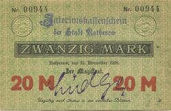 Rathenow - Stadt - 12.11.1918  - 20 Mark 