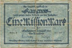 Rathenow - Stadt - 10.8.1923 - 1 Million Mark