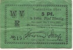 Rathenow - Westhavelländische Vereinsbank EGmbH - 1.3.1917 - 1.12.1920 - 5 Pfennig