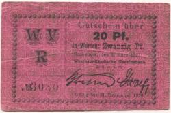 Rathenow - Westhavelländische Vereinsbank EGmbH - 1.3.1917 - 1.12.1920 - 20 Pfennig