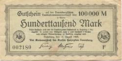 Ratzeburg - Kreis Herzogtum Lauenburg - 15.8.1923 - 100000 Mark
