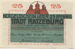 Ratzeburg - Stadt - -- - 25 Pfennig