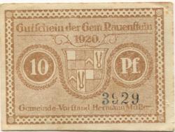 Rauenstein (heute: Frankenblick) - Gemeinde - 1920 - 10 Pfennig