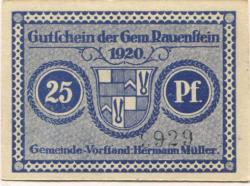 Rauenstein (heute: Frankenblick) - Gemeinde - 1920 - 25 Pfennig