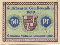 Rauenstein (heute: Frankenblick) - Gemeinde - 1920 - 50 Pfennig