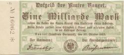 Rauxel (heute: Castrop-Rauxel) - Amt - 20.10.1923 - 1 Milliarde Mark