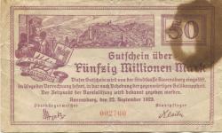 Ravensburg - Stadt - 22.9.1923 - 50 Millionen Mark