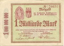 Recklinghausen - Kreis und Stadt - 5.10.1923 - 1 Milliarde Mark