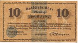 Recklinghausen - Stadt - 1.9.1919 - 10 Pfennig