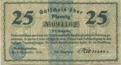 Recklinghausen - Stadt - 1.9.1919 - 25 Pfennig