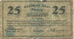 Recklinghausen - Stadt - 1.9.1919 - 25 Pfennig