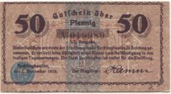 Recklinghausen - Stadt - 1.9.1919 - 50 Pfennig