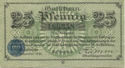 Recklinghausen - Stadt - 1.12.1920 - 25 Pfennig