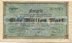 Recklinghausen und Buer - Kreis und Stadt Recklinghausen, Stadt Buer - 8.8.1923 - 1 Million Mark