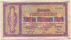 Recklinghausen und Buer - Kreis und Stadt Recklinghausen, Stadt Buer - 15.9.1923 - 50 Millionen Mark 