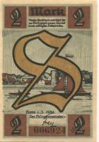 Rees - Stadt - 1921 - 2 Mark