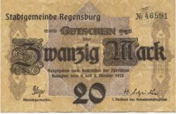 Regensburg - Stadt - (4./8.1918) - 20 Mark