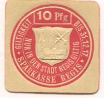 Regis - Sparkasse - - 31.12.1917 - 10 Pfennig