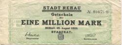 Rehau - Stadt - 25.8.1923 - 1 Million Mark