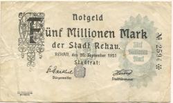 Rehau - Stadt - 20.9.1923 - 5 Millionen Mark