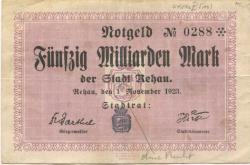Rehau - Stadt - 1.11.1923 - 50 Milliarden Mark