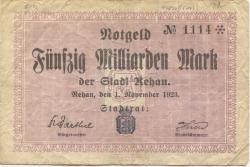 Rehau - Stadt - 1.11.1923 - 50 Milliarden Mark