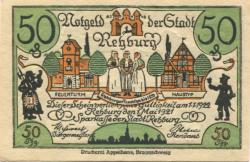 Rehburg - Sparkasse der Stadt - 1.5.1921 - 1.1.1922 - 50 Pfennig
