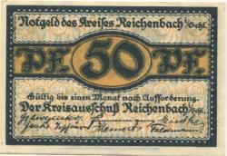 Reichenbach (heute: PL-Dzierzoniów) - Kreis - -- - 50 Pfennig