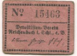 Reichenbach (heute: PL-Dzierzoniów) - Detaillisten-Verein - -- - 10 Pfennig